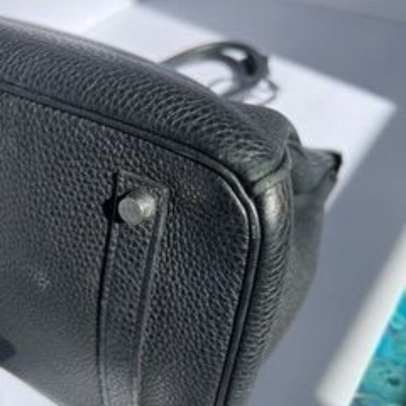Authentic Hermes Birkin 35 Black Togo Leather Handbag With Palladium Hardware - Picture 5 of 16